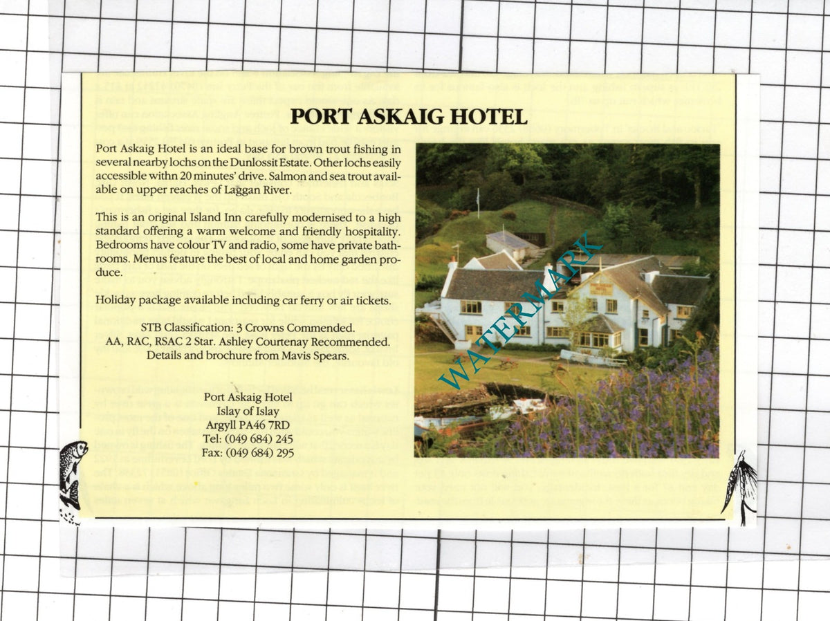 Port Askaig Hotel Isle Of Islay Argyll Scotland Advert - 1991