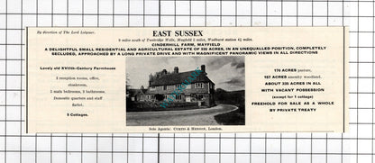 Cinderhill Farm Mayfield Sussex Latymer / Chetwode Manor Estate - 1967 Advert