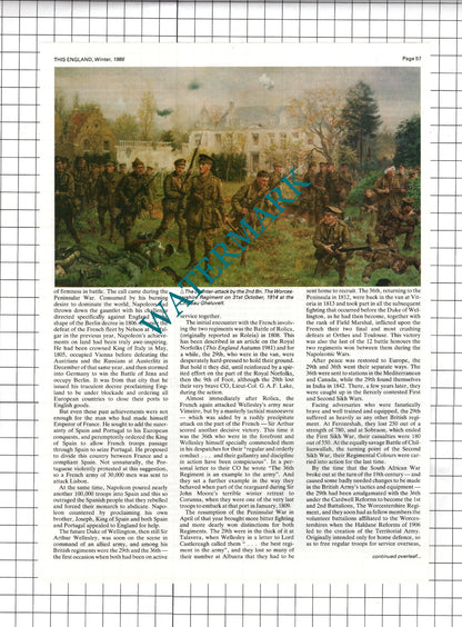 The Worcestershire Regiment - 1986 Article