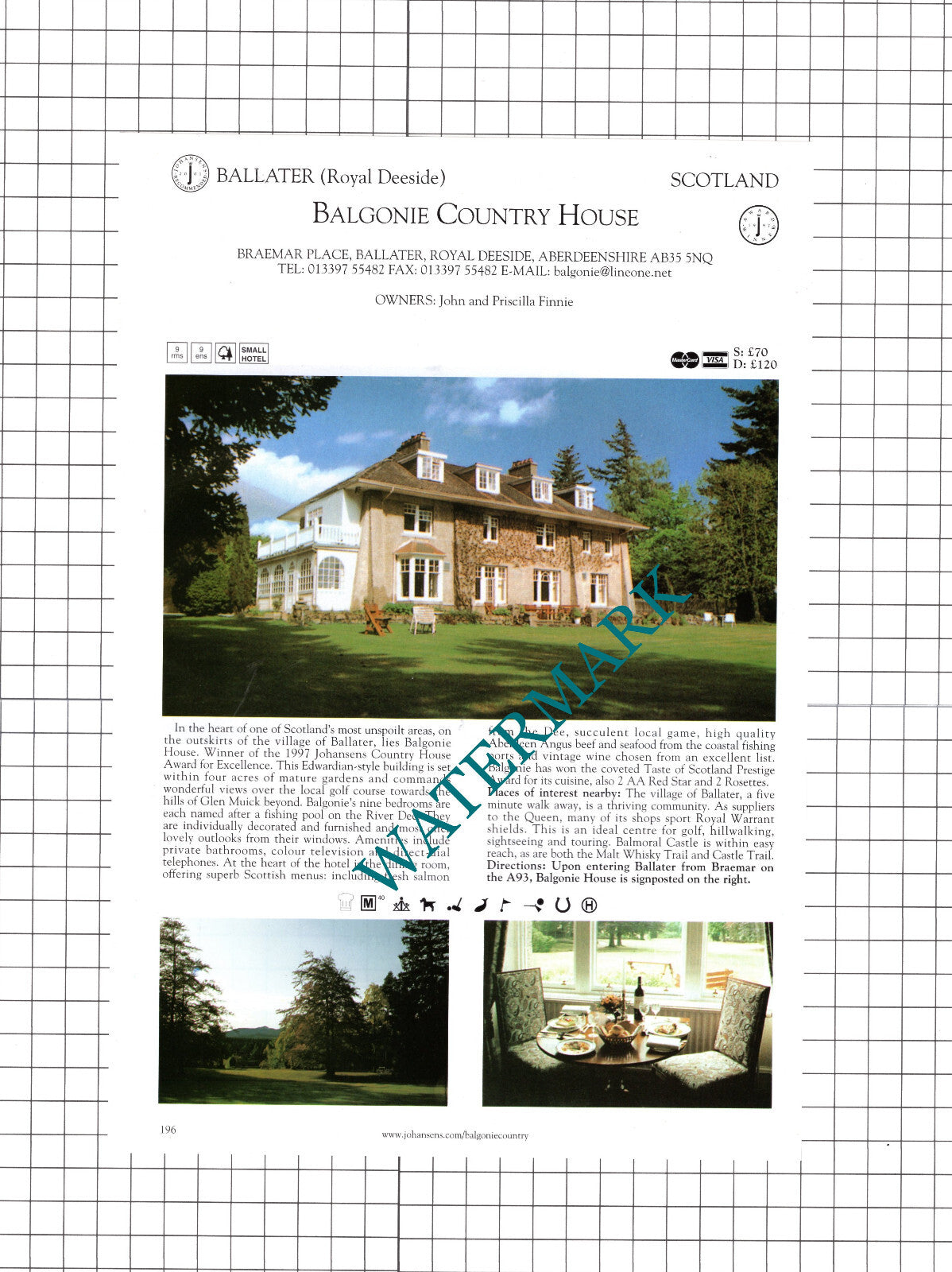 Balgonie Country House Ballater Royal Deeside Scotland - c.2001 Book Print