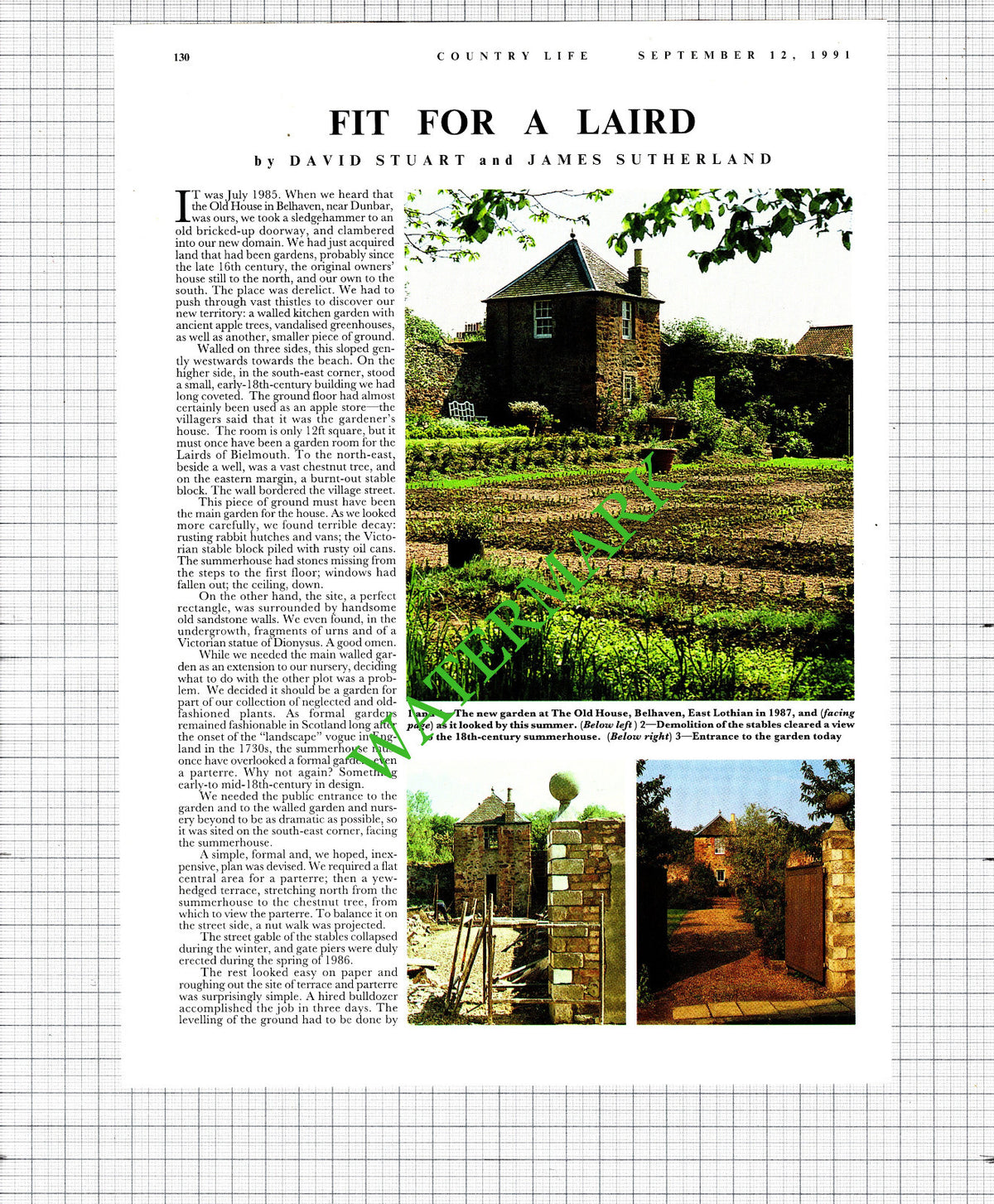 The Old House Belhaven East Lothian - 1991 Article