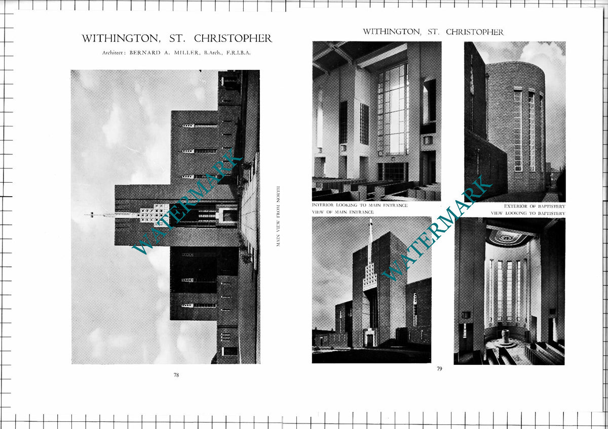 St Christopher's Church Withington Bernard A Miller Architect - c.1947 Article