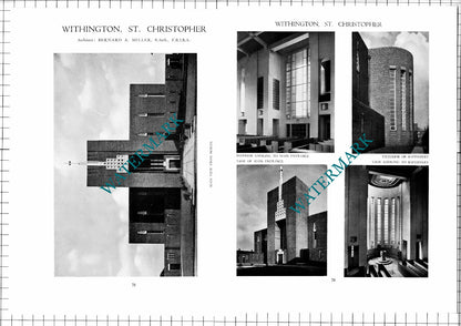 St Christopher's Church Withington Bernard A Miller Architect - c.1947 Article