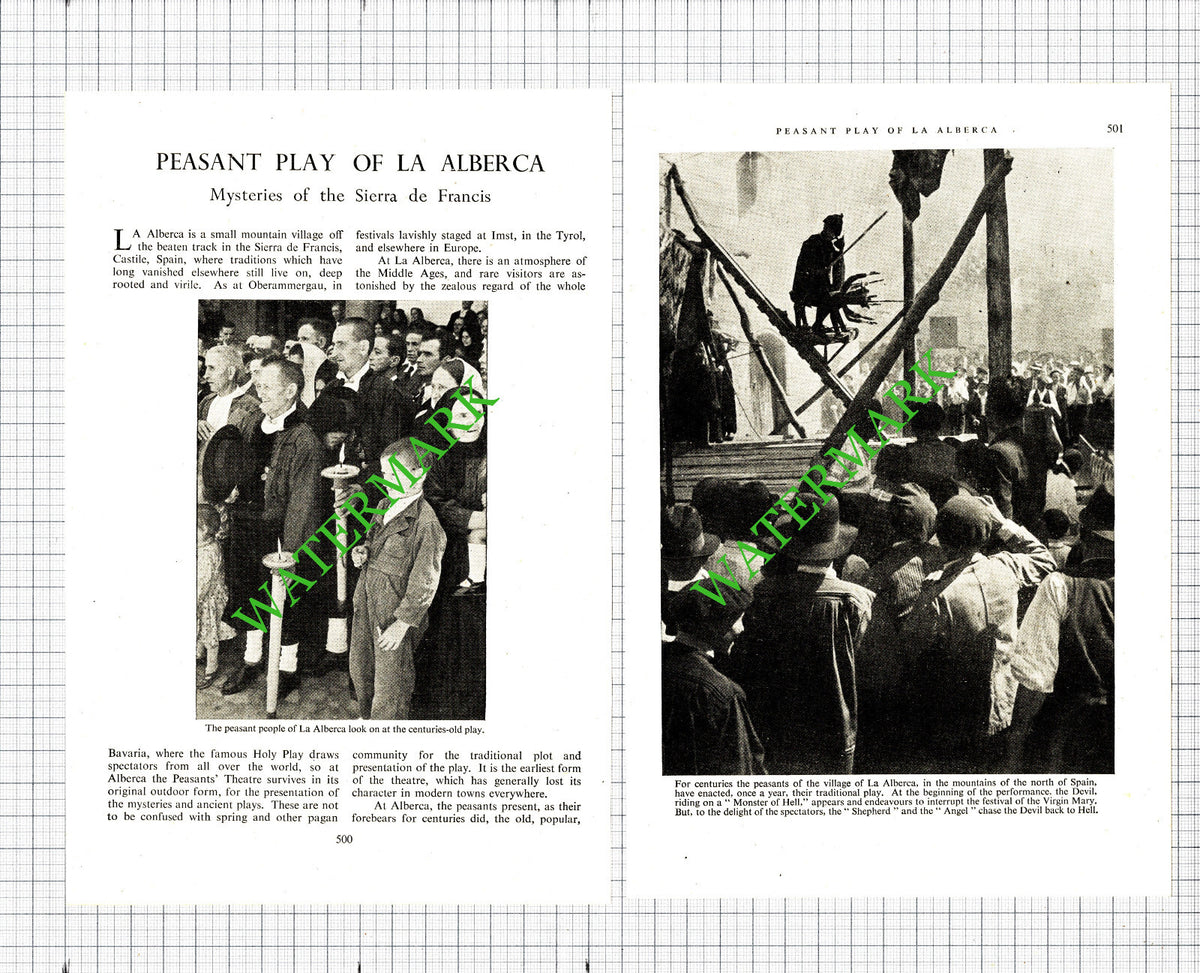 La Alberca Spain Peasant Play  Sierra de Francis - c.1950s Article