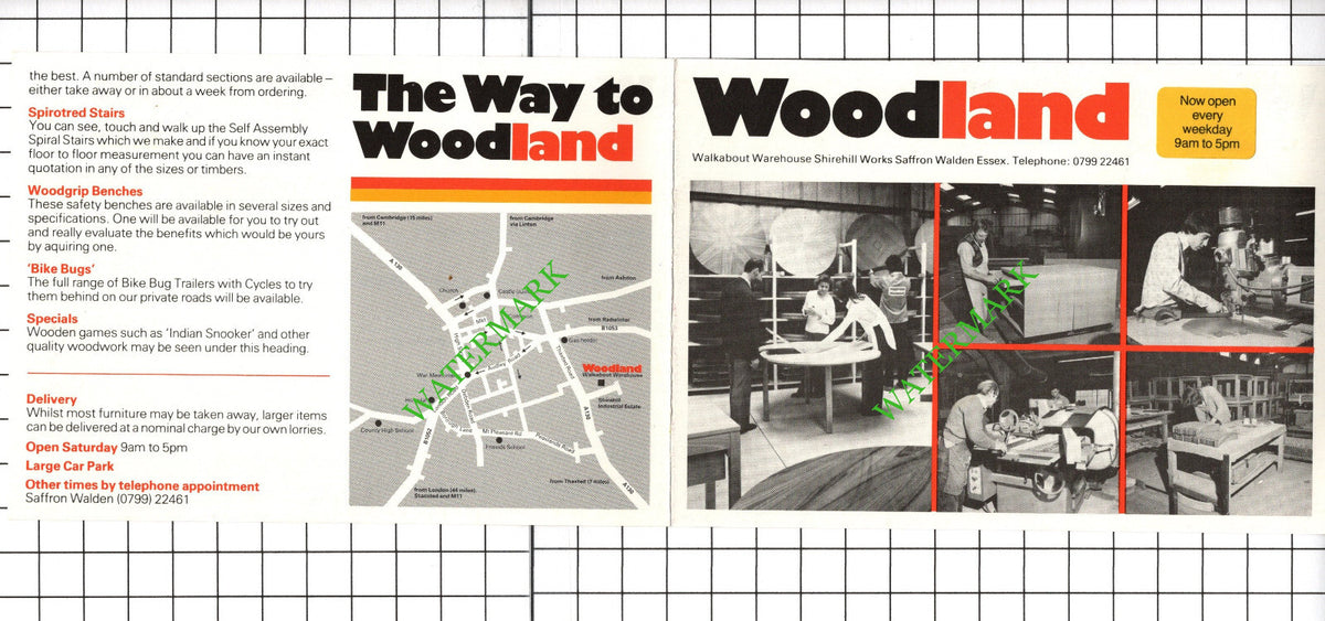 Woodland Walkabout Warehouse Saffron Walden Essex  - 1981 Advert & Pamphlet