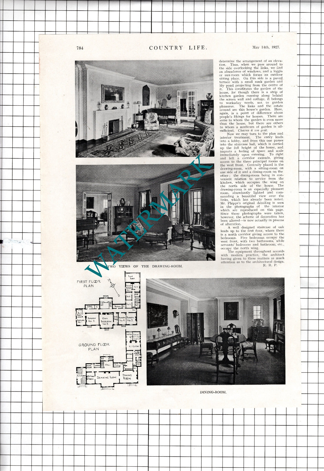 Romany Wentworth Virginia Water Surrey Mme de Lafont Paul Phipps - 1927 Article