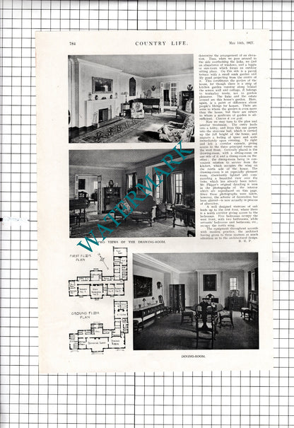 Romany Wentworth Virginia Water Surrey Mme de Lafont Paul Phipps - 1927 Article