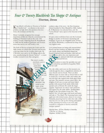 Corn Dolly South Molton Four & Twenty Blackbirds Tiverton Devon - c.2001 Advert