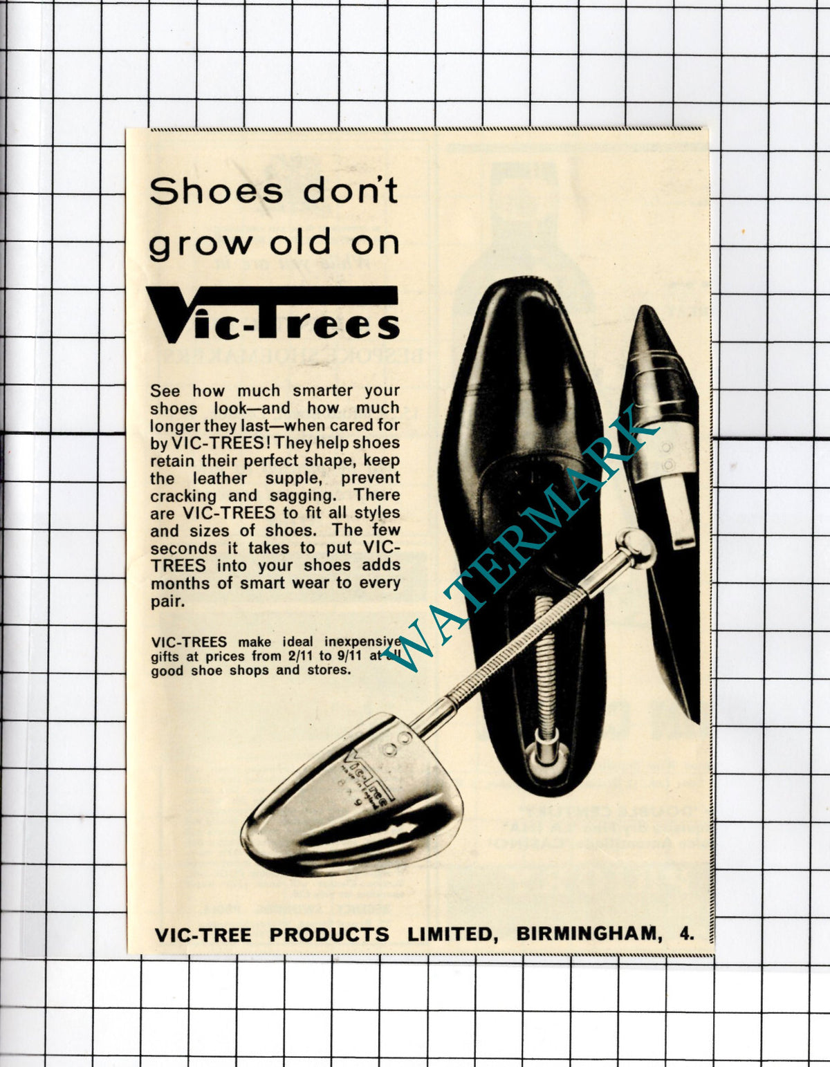 Vic-Tree Products Ltd Birmingham  - 1963 Small Advert