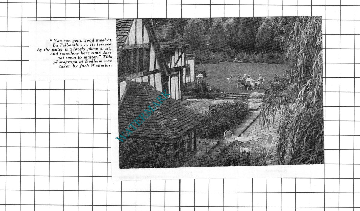 La Talbooth Dedham  Essex   - 1965 Small Clipping