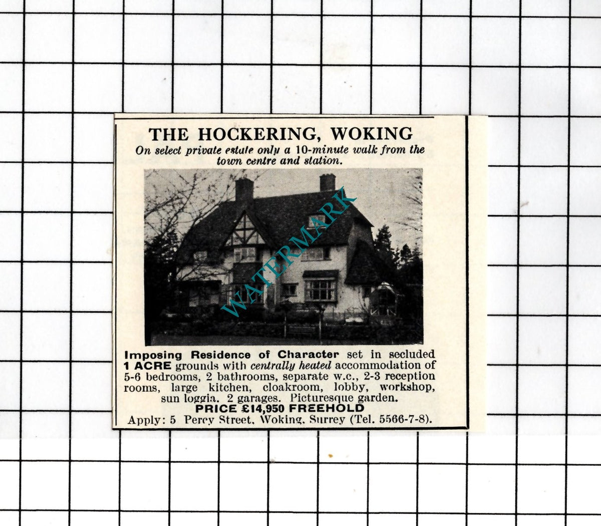 The Hockering Woking Surrey  - 1967 SMALL House Advert