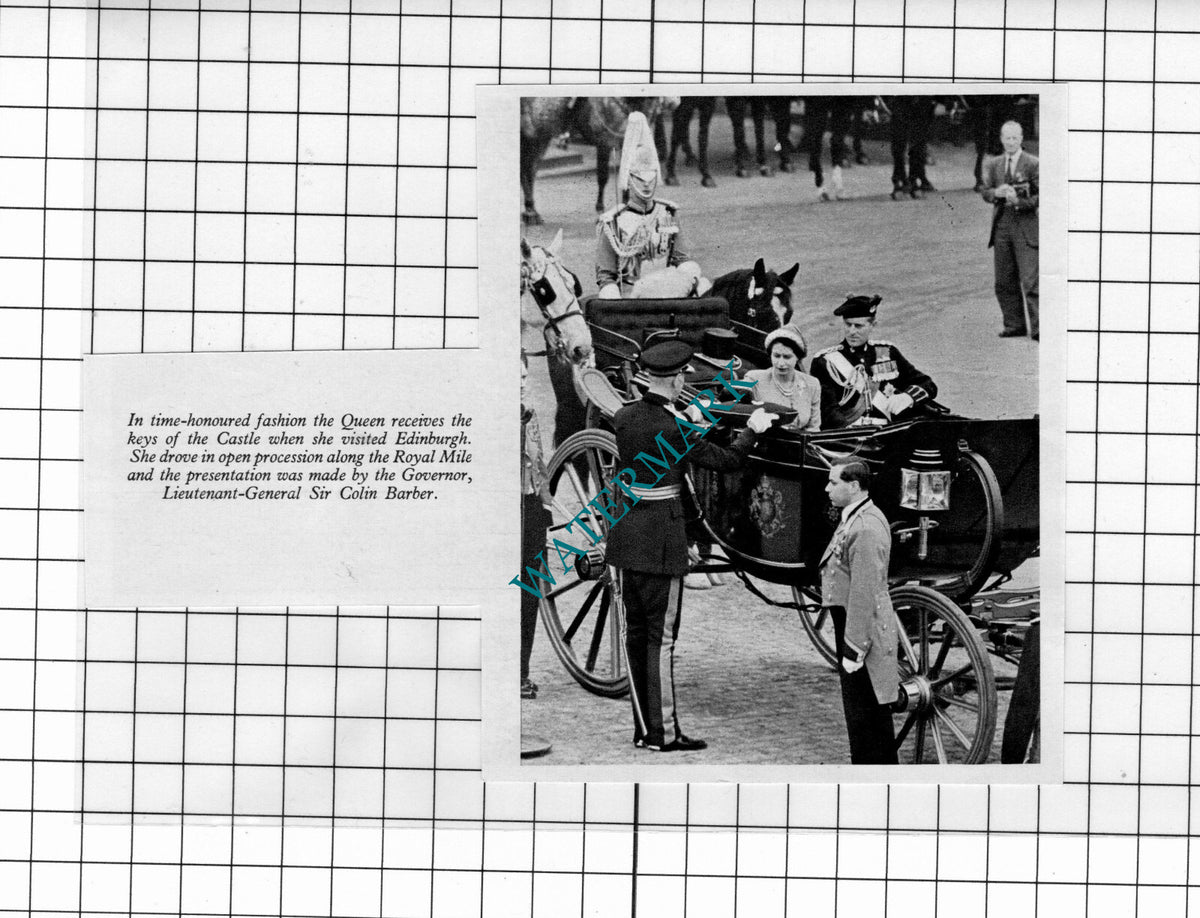 Sir Colin Barber  Edinburgh Royal Visit  - 1953 Clipping