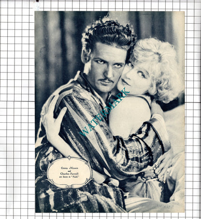 Norma Shearer Actress / Greta Nissen Charles Farrell Actor -  1929 Clipping
