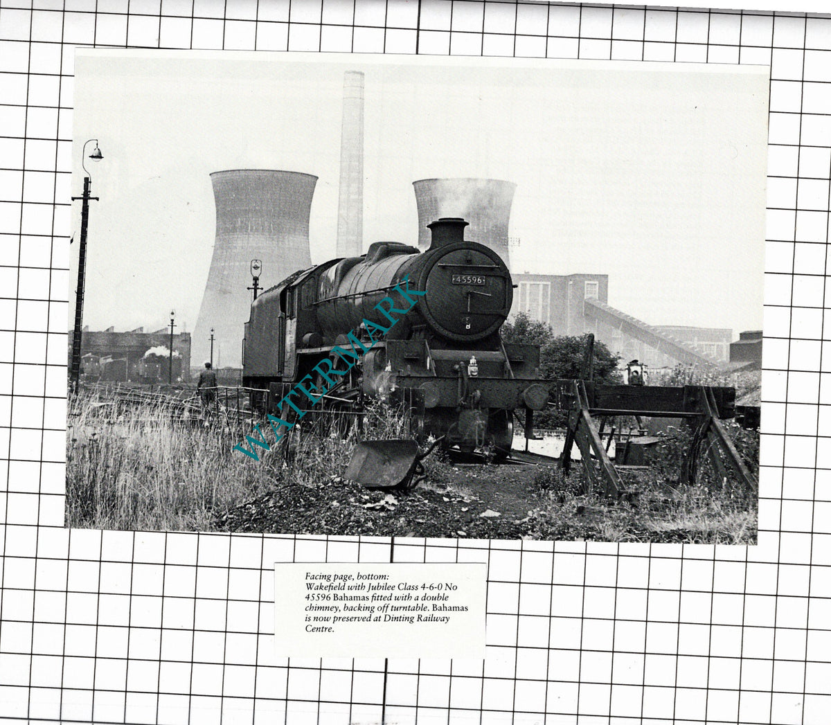 Wakefield Railway Station Engine No 45596 Bahamas - Cutting