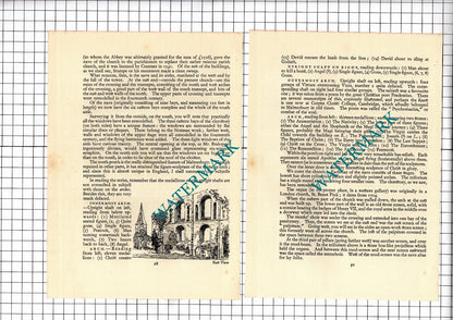 Malmesbury Abbey Church - 1925 Article / Print / Plans