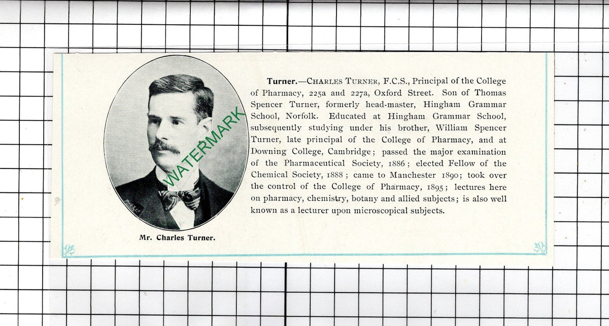 Charles Turner Hingham  School Prof Thomas Northcote Toller  -   c.1905 Clipping