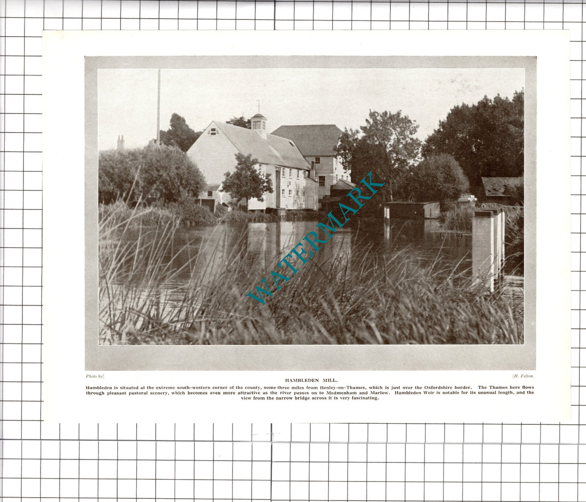 Hambleden Mill - c.1930s Clipping / Print