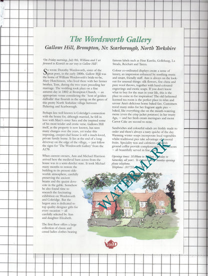 Singing Bird TeaShop Kilburn Yorkshire Wordsworth Gallery Brompton c.2000 Advert