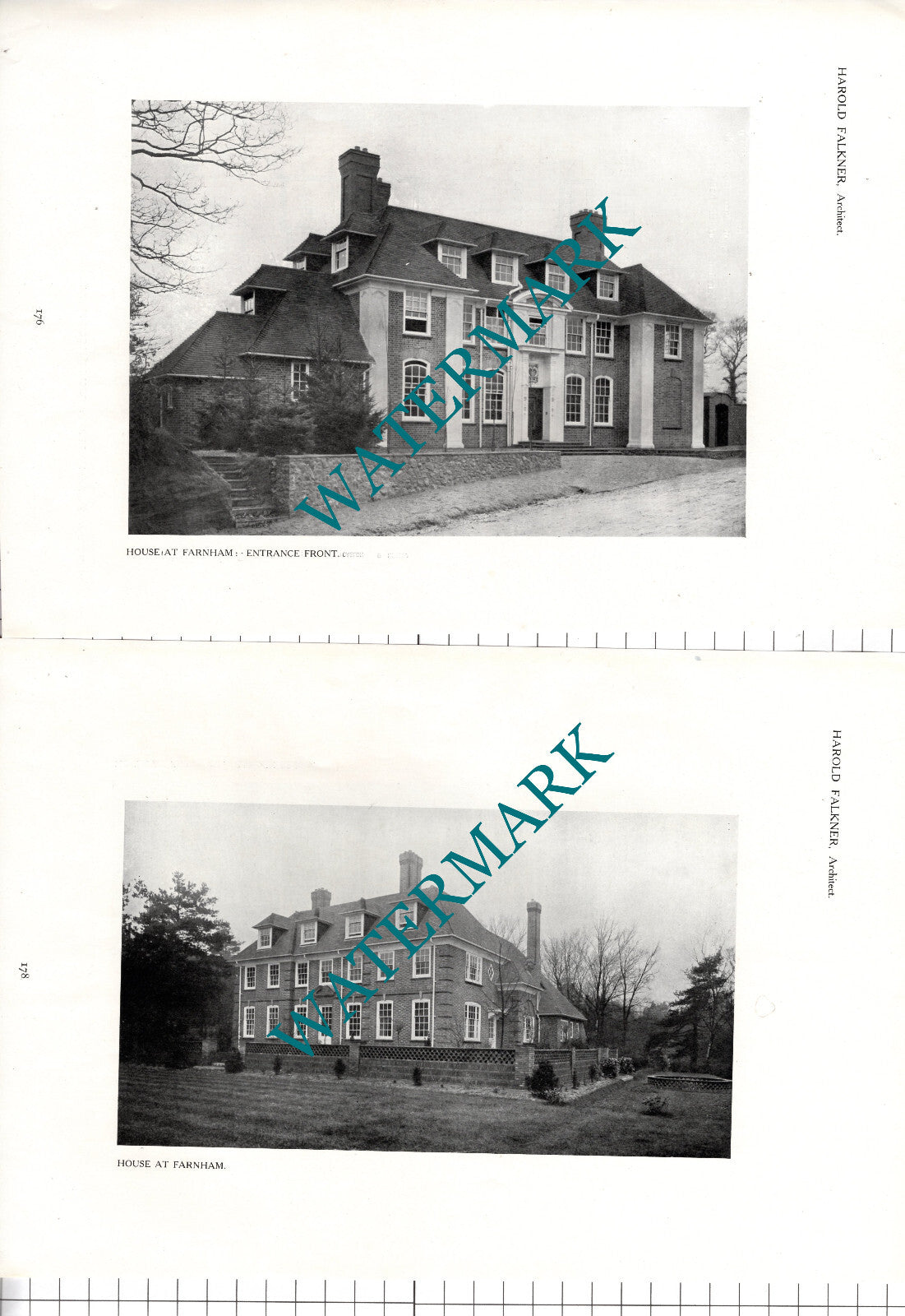 Houses At Farnham Surrey Harold Falkner Architect -   1911 Article / Print