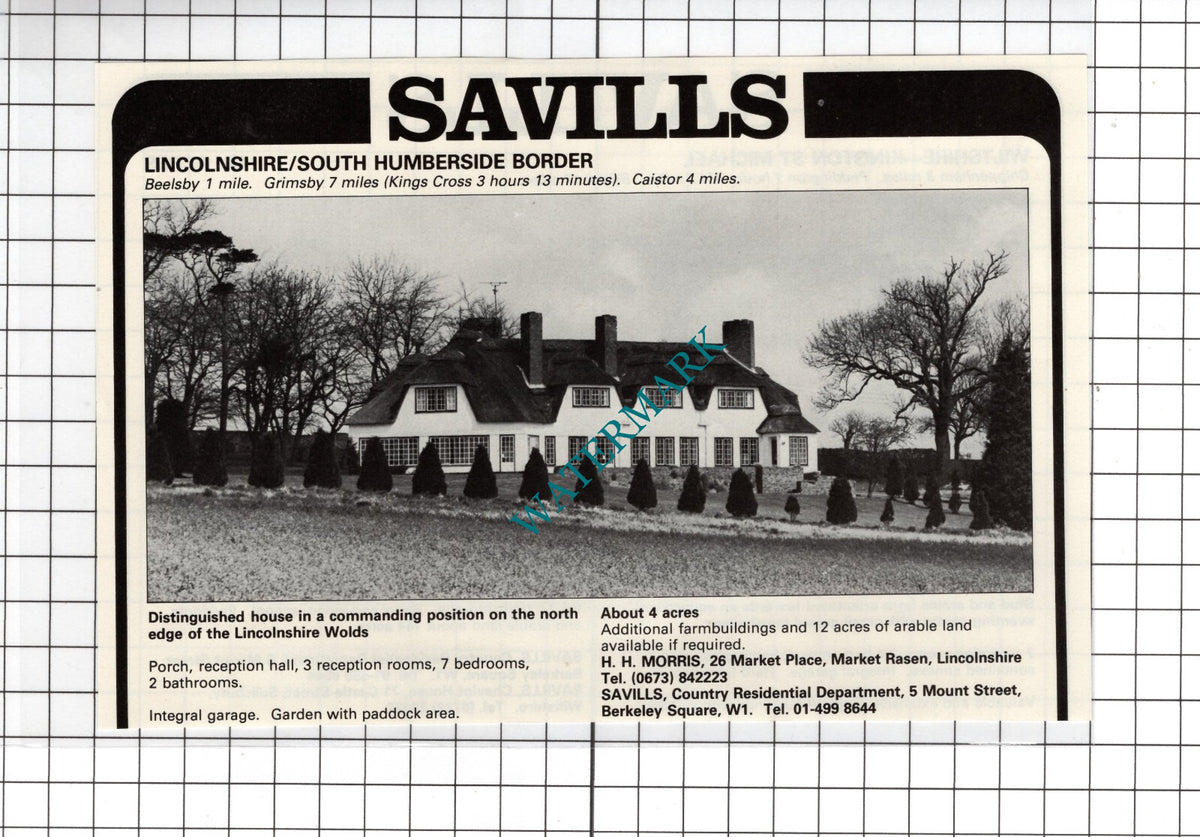 Beelsby Lincolnshire / Kington St Michael Wiltshire - 1981  House Sale Advert