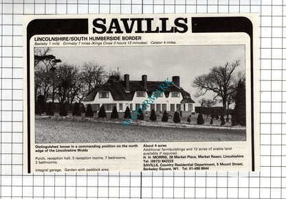Beelsby Lincolnshire / Kington St Michael Wiltshire - 1981  House Sale Advert