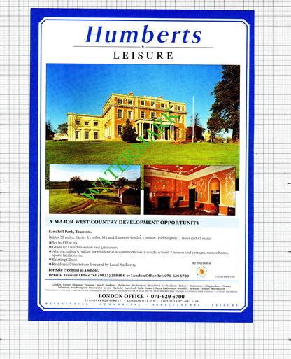 Sandhill Park Taunton / Cairnies House Glen Almond Perthshire - 1991 Cutting