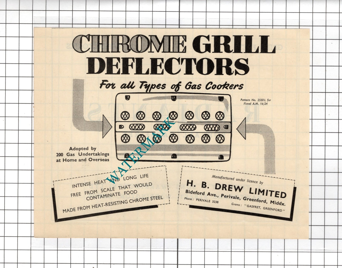 H B Drew Ltd Greenford Middlesex  - 1951 Advert