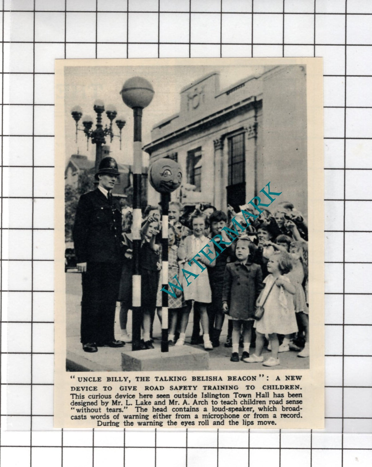 Uncle Billy Talking Belisha Beacon Mr L Lake Mr A Arch - 1950 Small Cutting