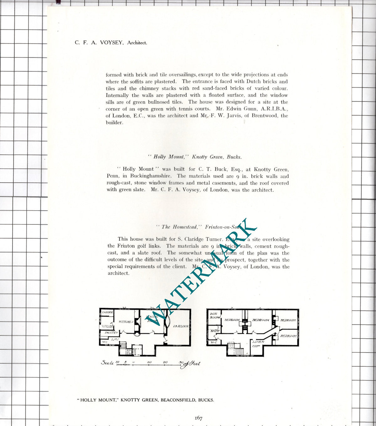 Holly Mount Knotty Green Beaconsfield Voysey Architect -   1911 Article / Print