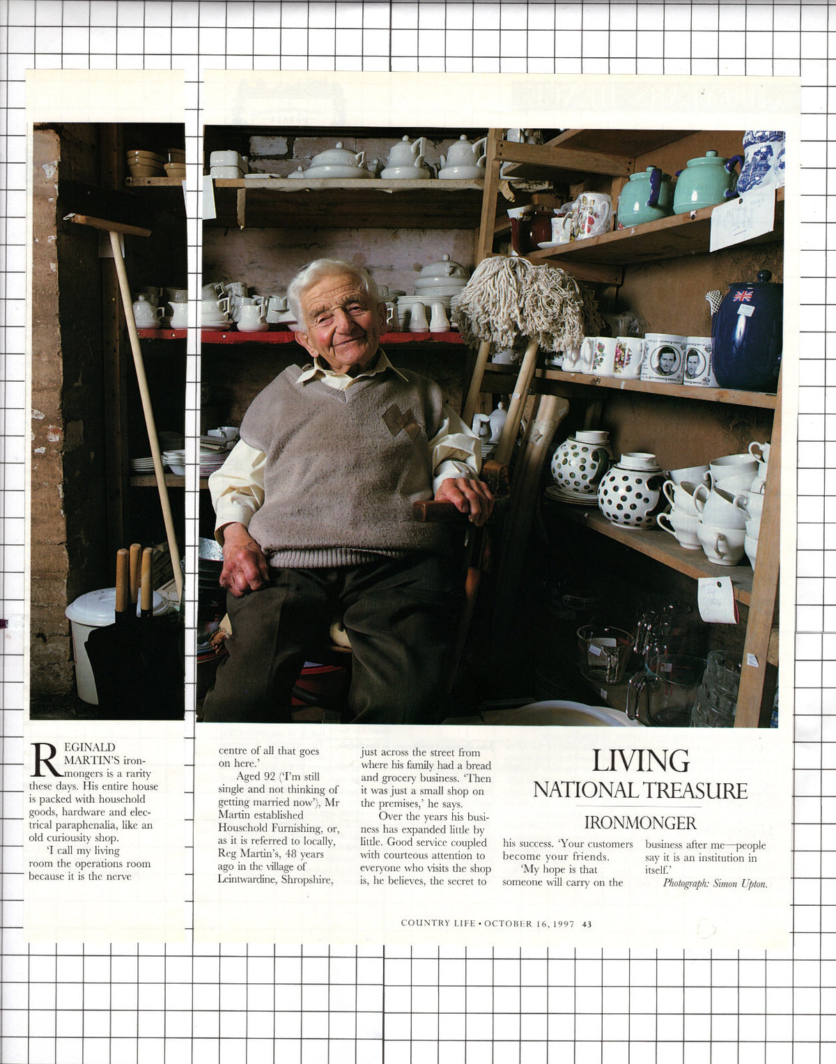 Reginald Martin Ironmonger Leintwardine Shropshire - 1997 Two-Part Cutting