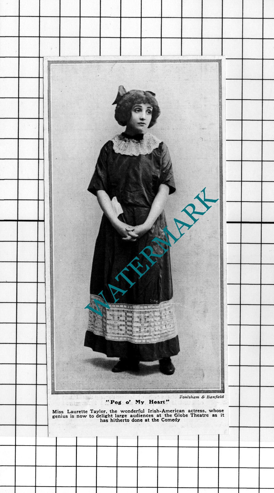 Miss Laurette Taylor Actress  - 1915 Clipping / Print
