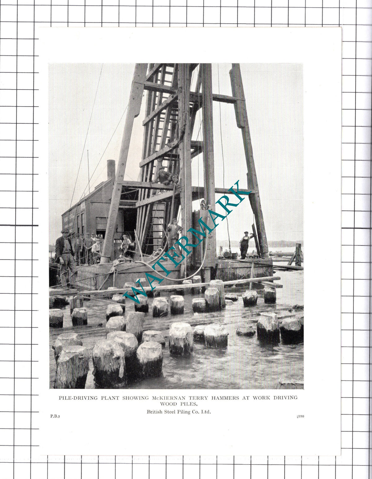 British Steel Piling Co Ltd McKiernan Terry Hammers - c.1940's Print