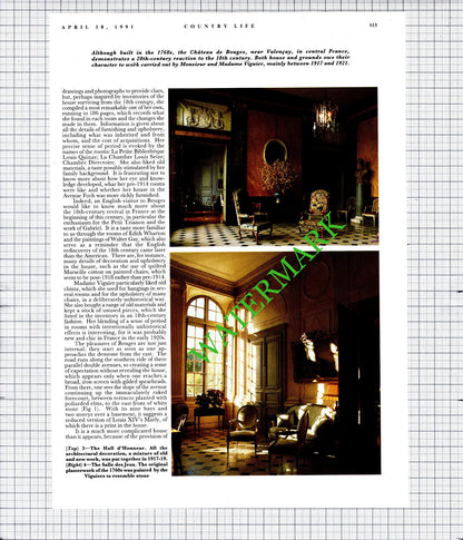 Chateau De Bouges Berry France Viguier - 1991 Article