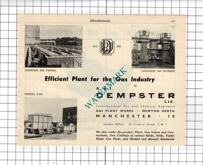 R & J Dempster Ltd Newton Heath Manchester / Whittaker Hall & Co  - 1951 Advert