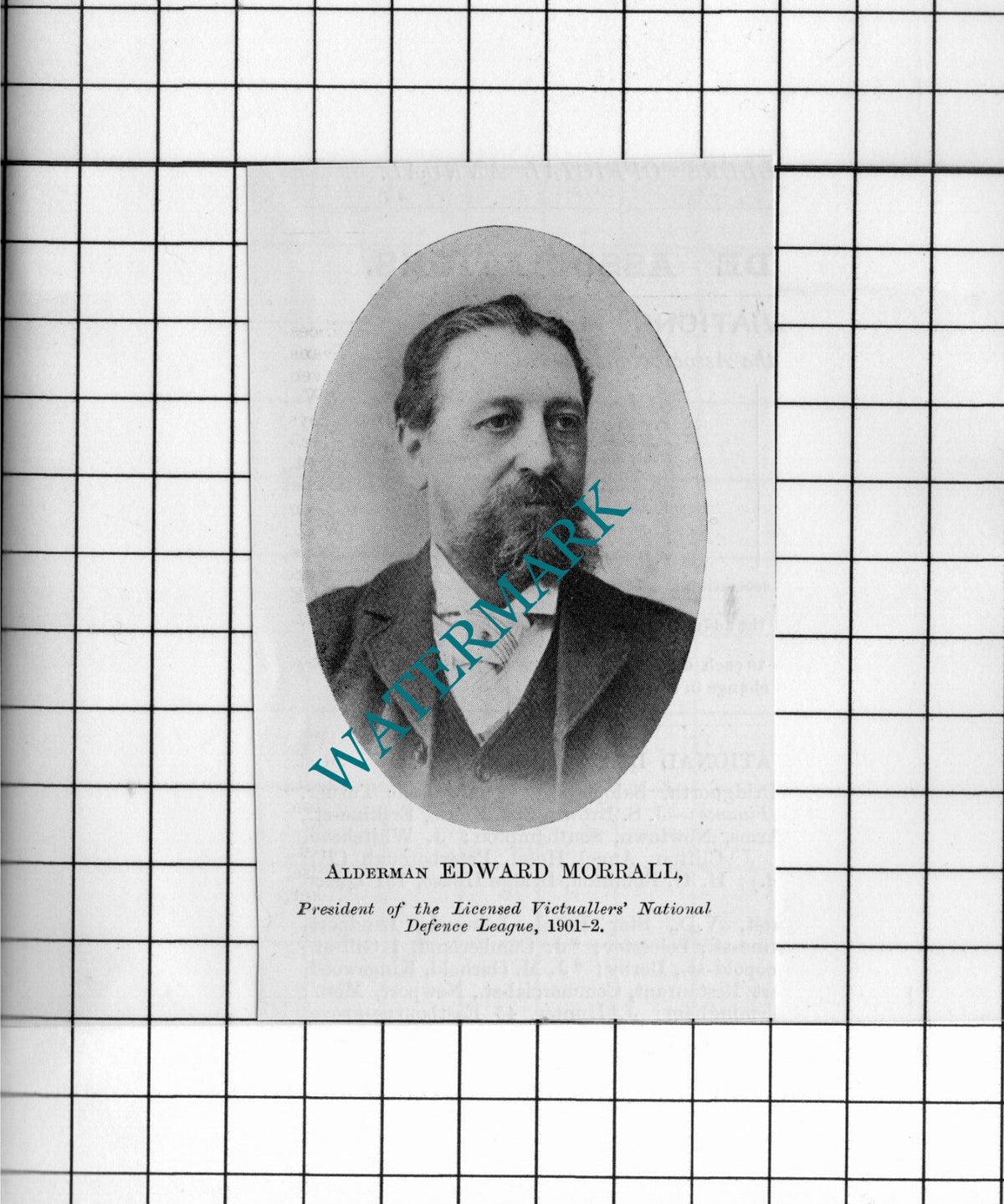 Alderman Edward Morrall Licenced Victuallers - 1902 Small Cutting