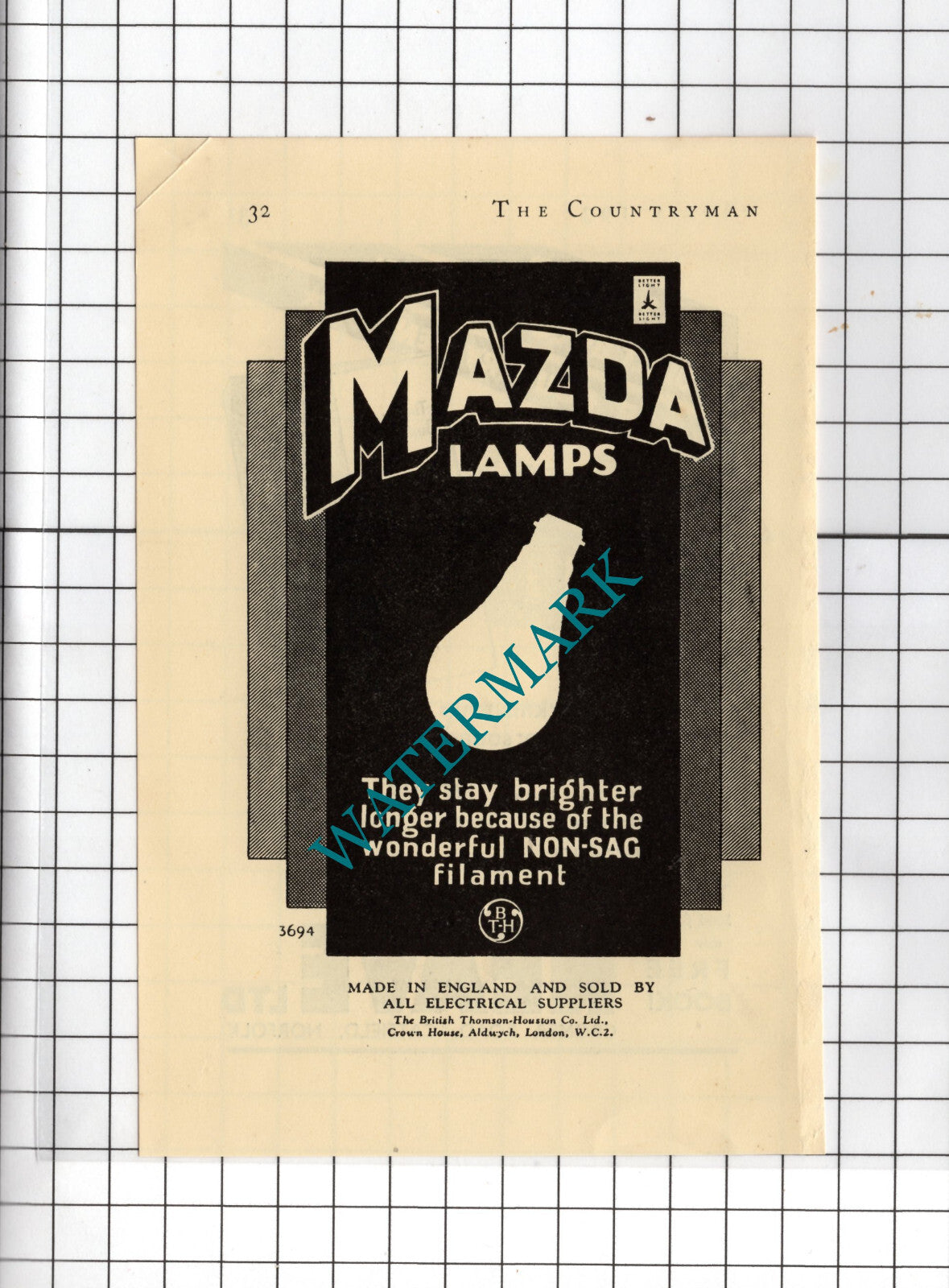 HPE Neave Ltd Catfield Norfolk / Mazda Lamps - 1938 Advert