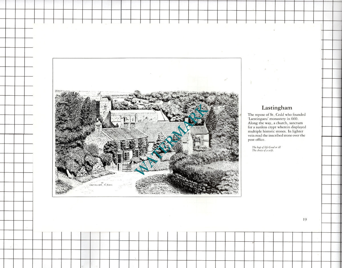 Lastingham North Yorkshire  / St Gregory's Minster Kirkdale  - c.1990's Cutting