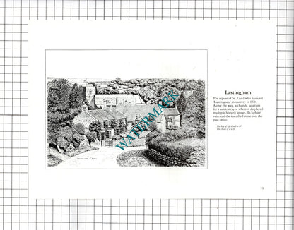 Lastingham North Yorkshire  / St Gregory's Minster Kirkdale  - c.1990's Cutting