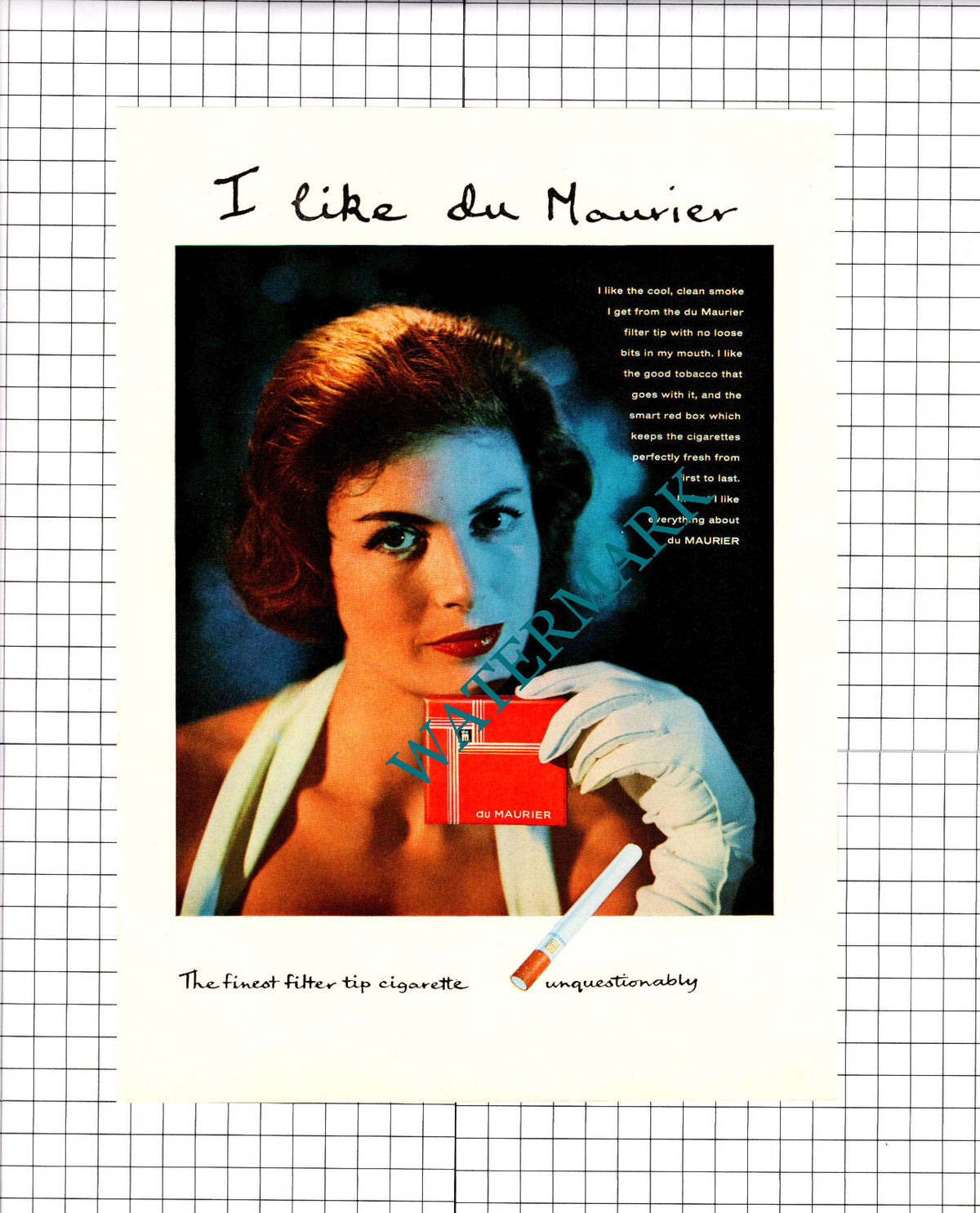 Du Maurier Cigarettes / Rover 3 Litre Car Advert - 1959 Clipping / Print
