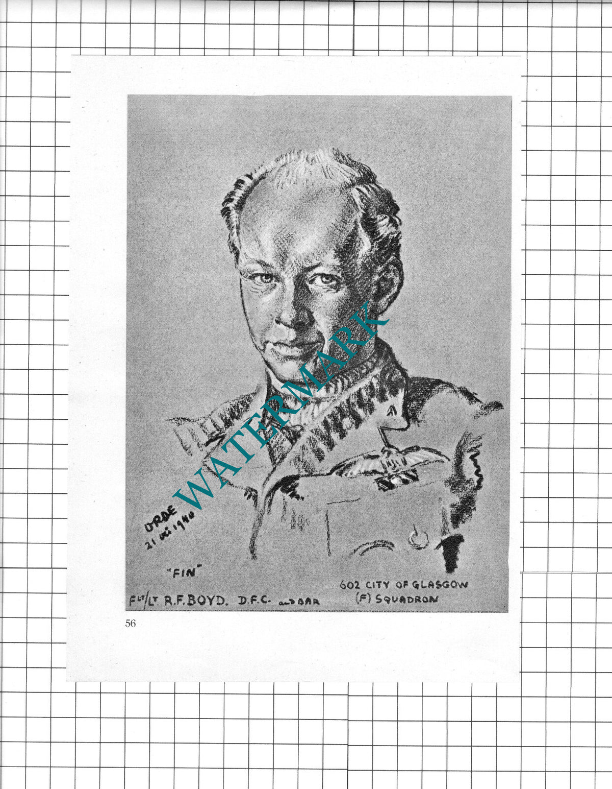 W/Cmdr J Rankin / Flt Lt R F Boyd   WW2 Pilot - 1942 Book Print