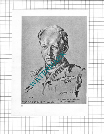 W/Cmdr J Rankin / Flt Lt R F Boyd   WW2 Pilot - 1942 Book Print
