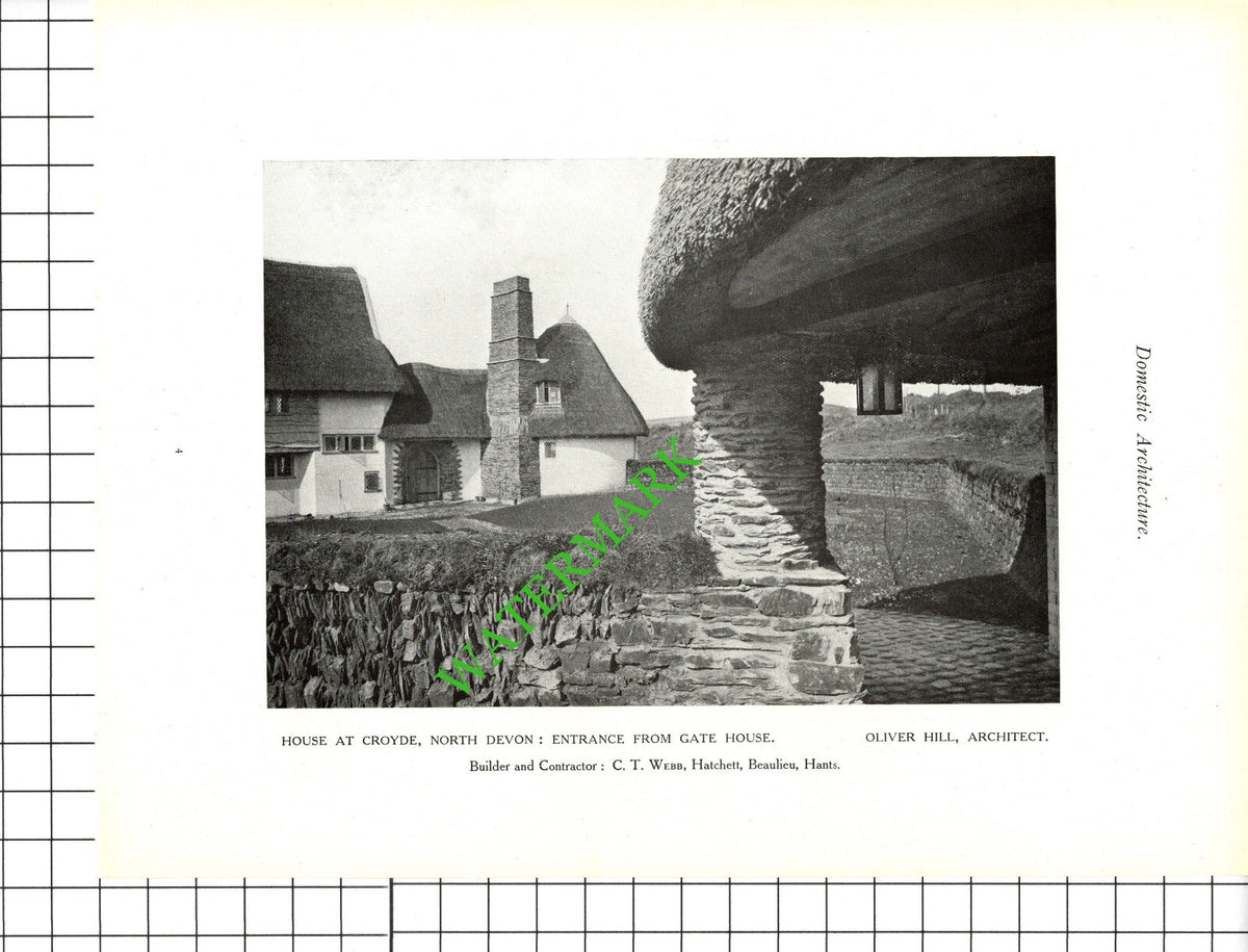 Croyde North Devon Oliver Hill Architect -  c.1920s Book Prints