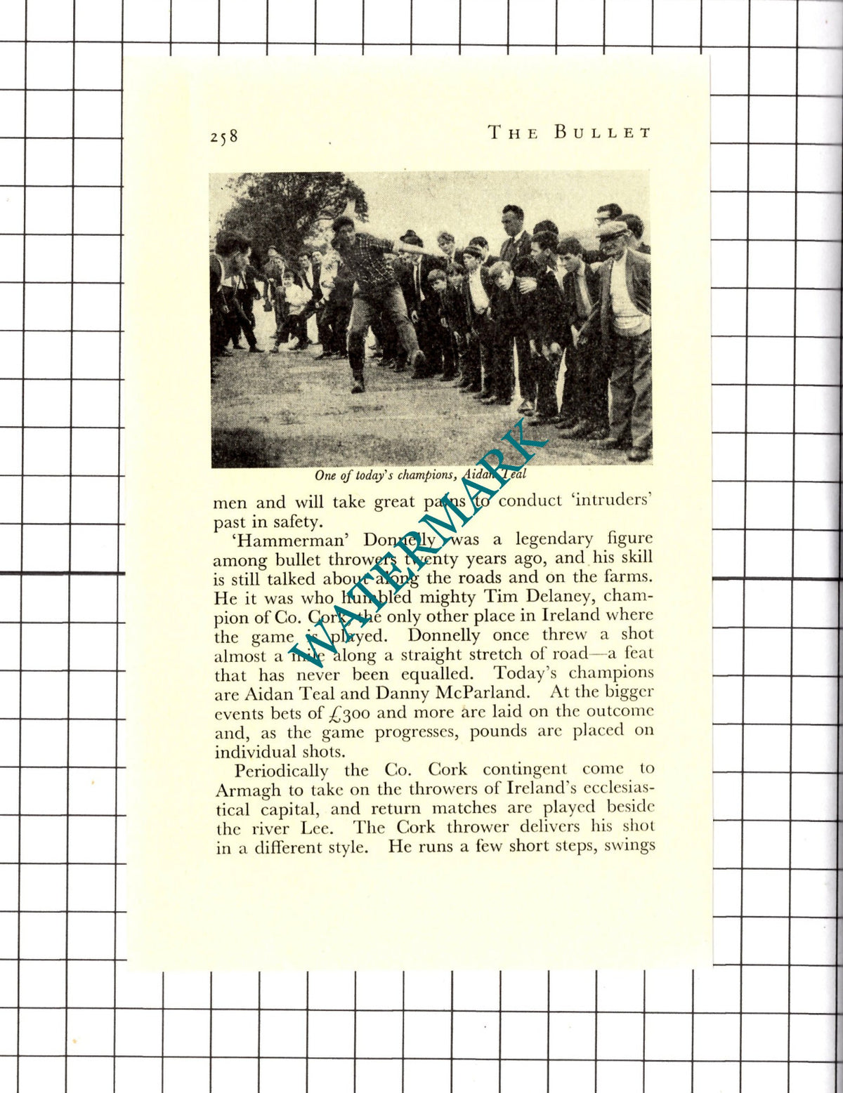 Aidan Teal Tim Delaney Bullet Throwers Armagh Ireland  - 1970 Article / Print