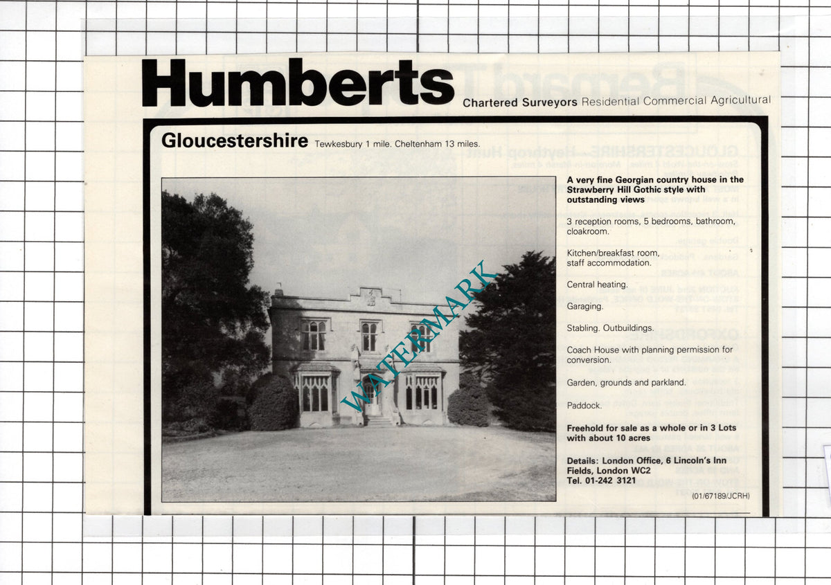 Tewkesbury Gloucestershire House Sale Advert - 1981 Cutting