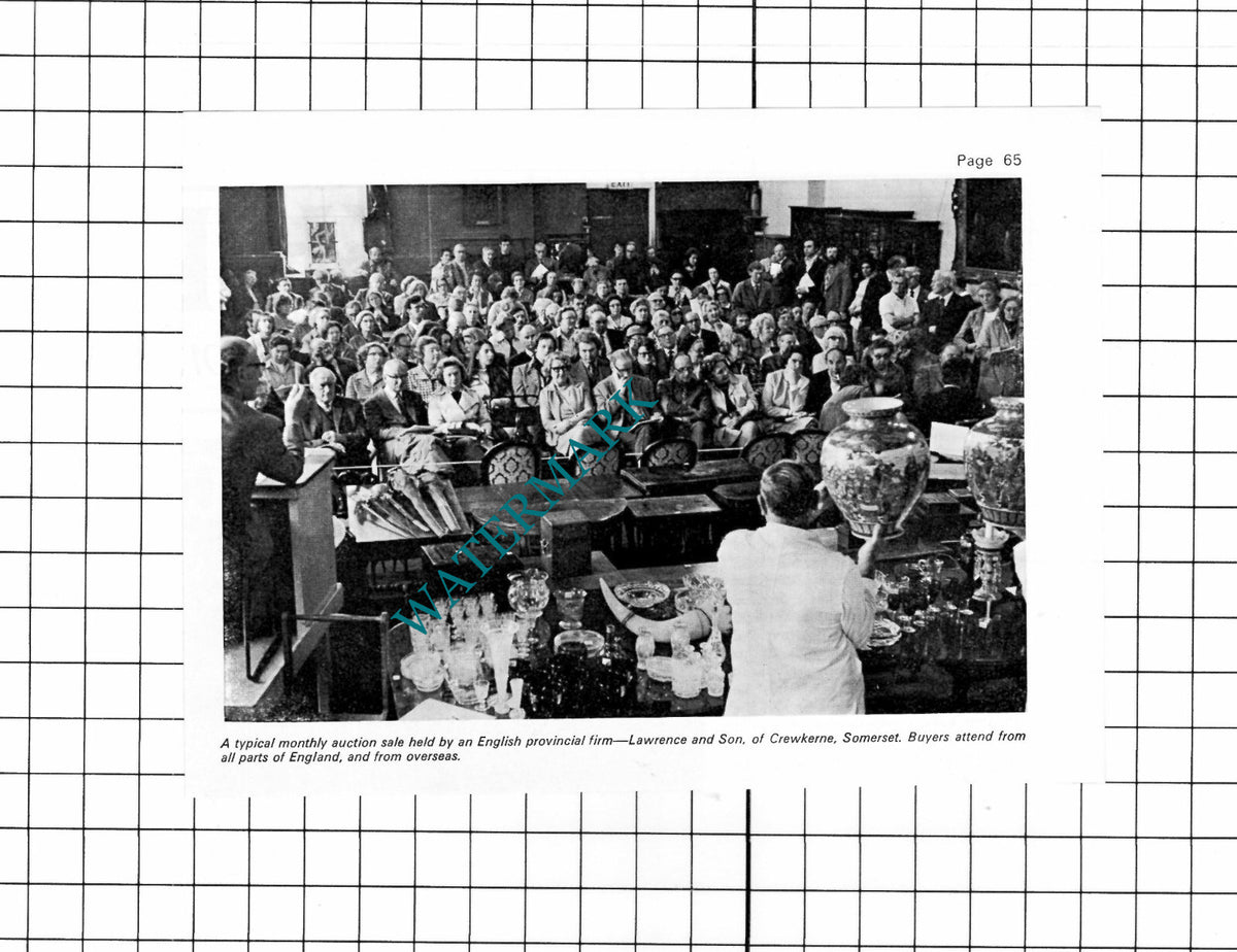 Lawrence and Son Crewkerne Somerset Auction  - 1975 Clipping / Print