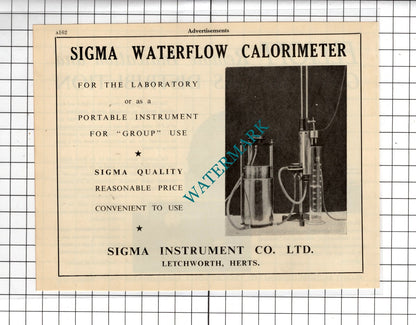 Elliott Brothers London Ltd /  Sigma Instrument Co Ltd Letchworth -  1951 Advert