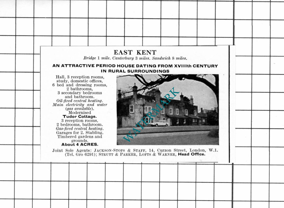 Bridge Canterbury Kent SMALL House Sale Advert - 1967 Cutting