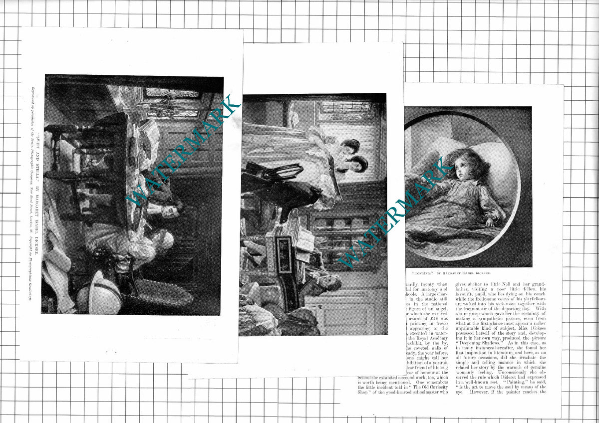 Margaret Dicksee Artist Arthur Levi  - 1907 Article / Print