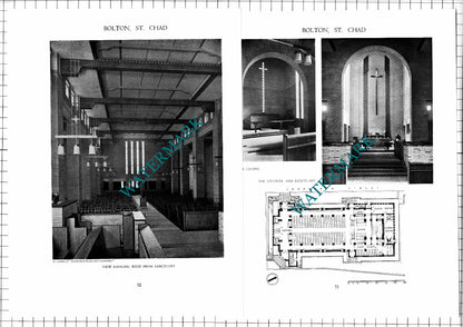 St Chad's Church Bolton Richard Nickson Architect - c.1947 Article / Print