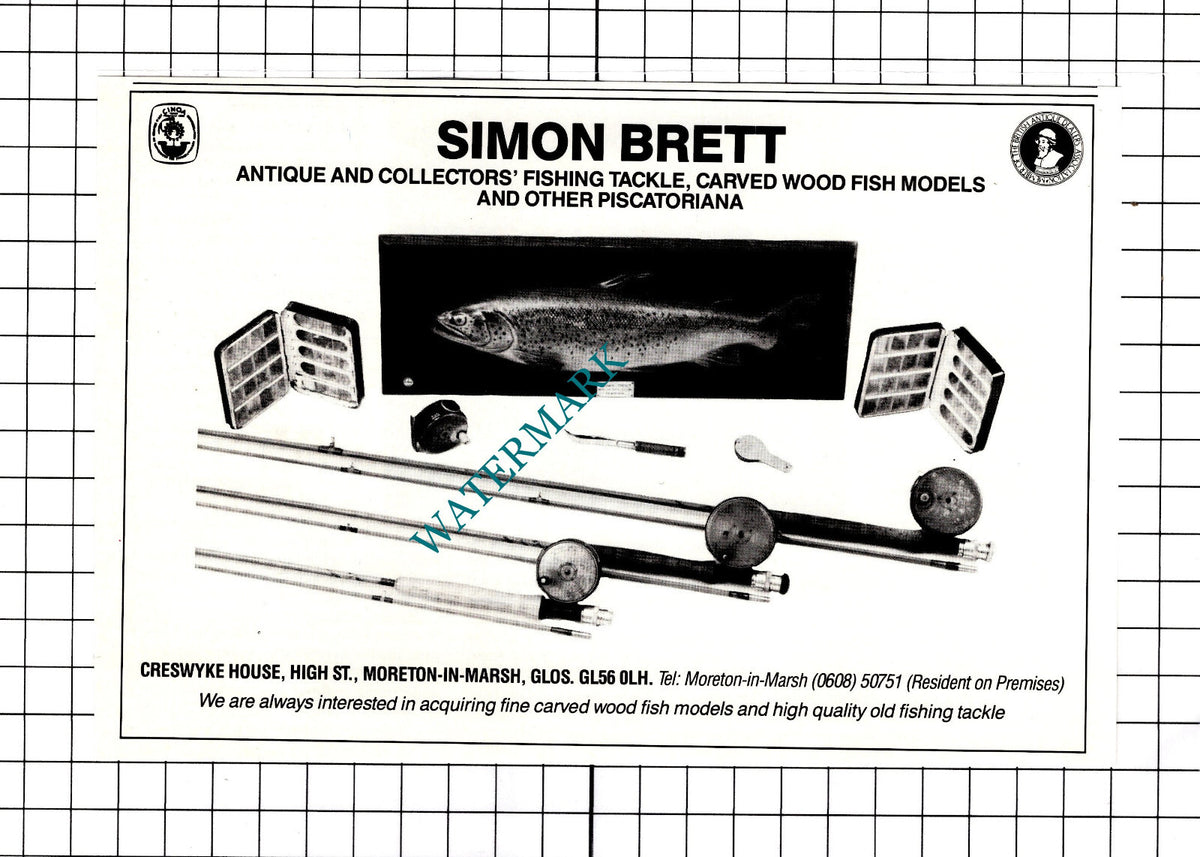 Simon Brett Moreton-in-Marsh ADVERT - 1990 Clipping / Print
